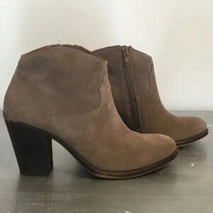 Lucky Brand  "Eller" Bootie Tan/Brown, Suede– Size 7
